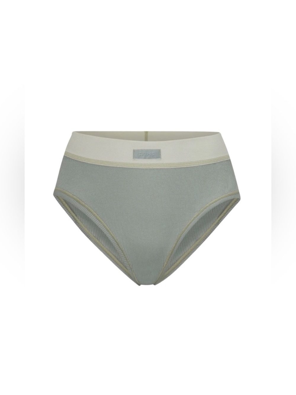 SKIMS cotton rib brief in Mineral size S NWT